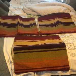 Pottery Barn striped pillows